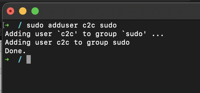 add user to sudo group